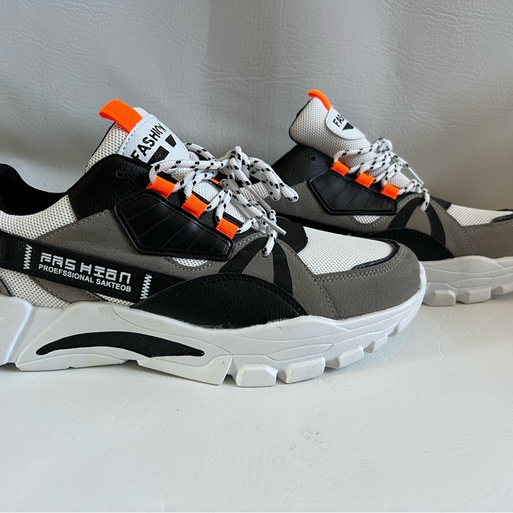 Women’s Gray and Orange Sneakers